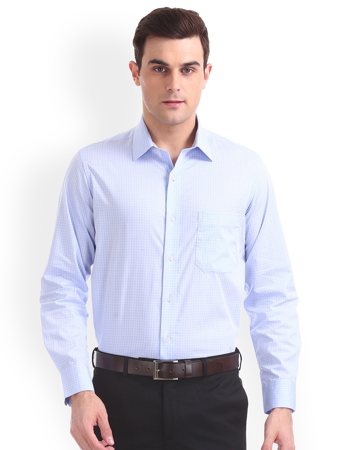 

Arrow Men Blue Regular Fit Checked Casual Shirt