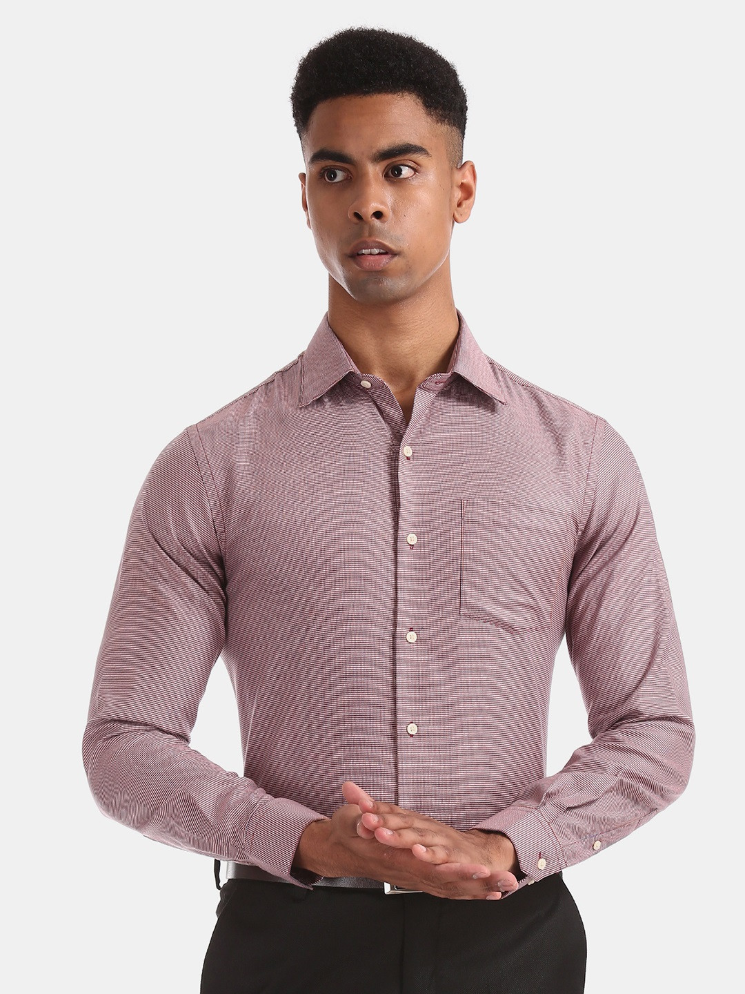 

Arrow Men Brown Slim Fit Checked Formal Shirt