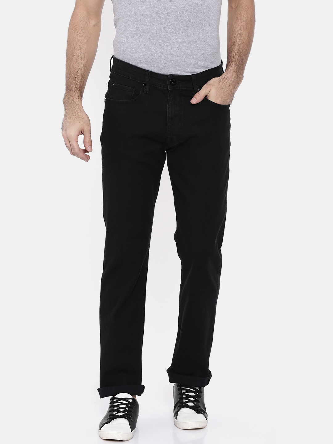 

Pepe Jeans Men Black Rex-Hatch Regular Fit Low-Rise Clean Look Stretchable Jeans