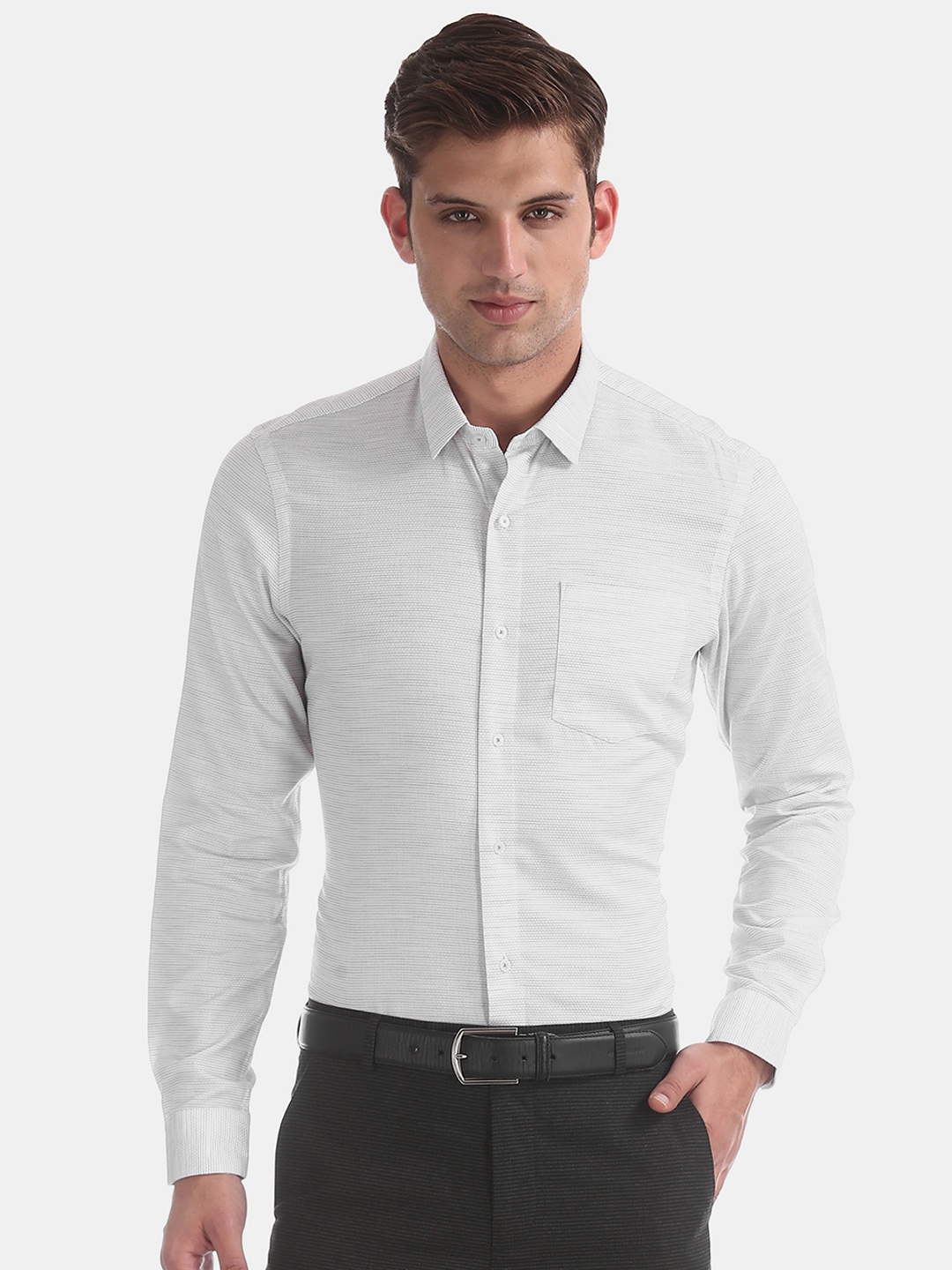 

Arrow New York Men Off White Slim Fit Formal Shirt