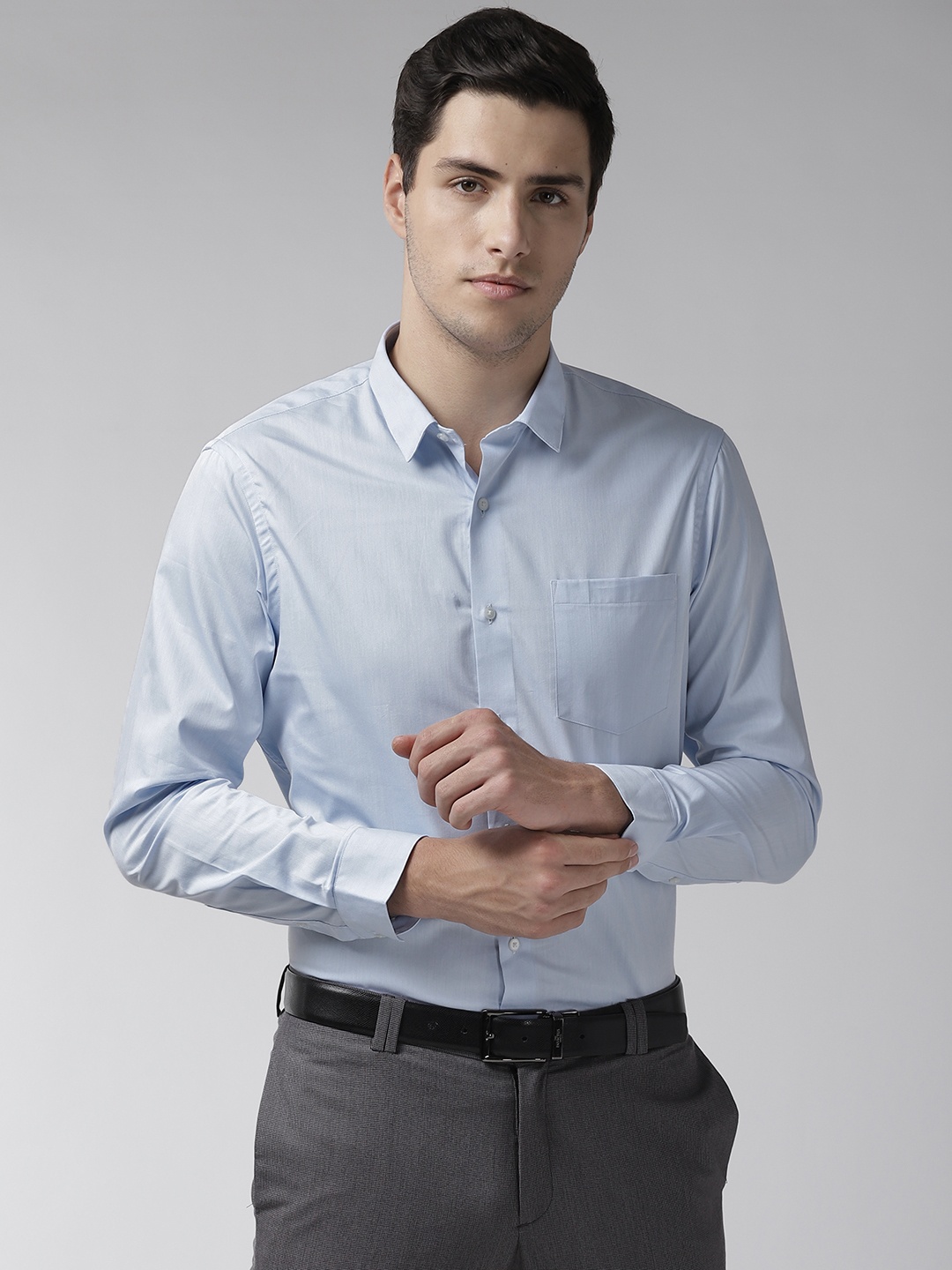 

Arrow New York Men Blue Slim Fit Solid Formal Shirt