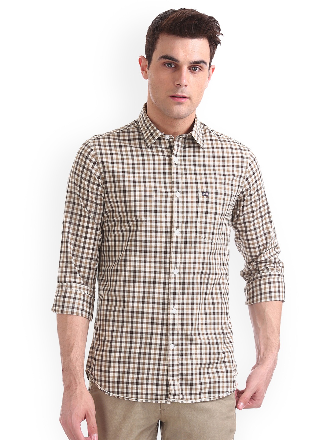 

Arrow Sport Men Brown Slim Fit Solid Casual Shirt