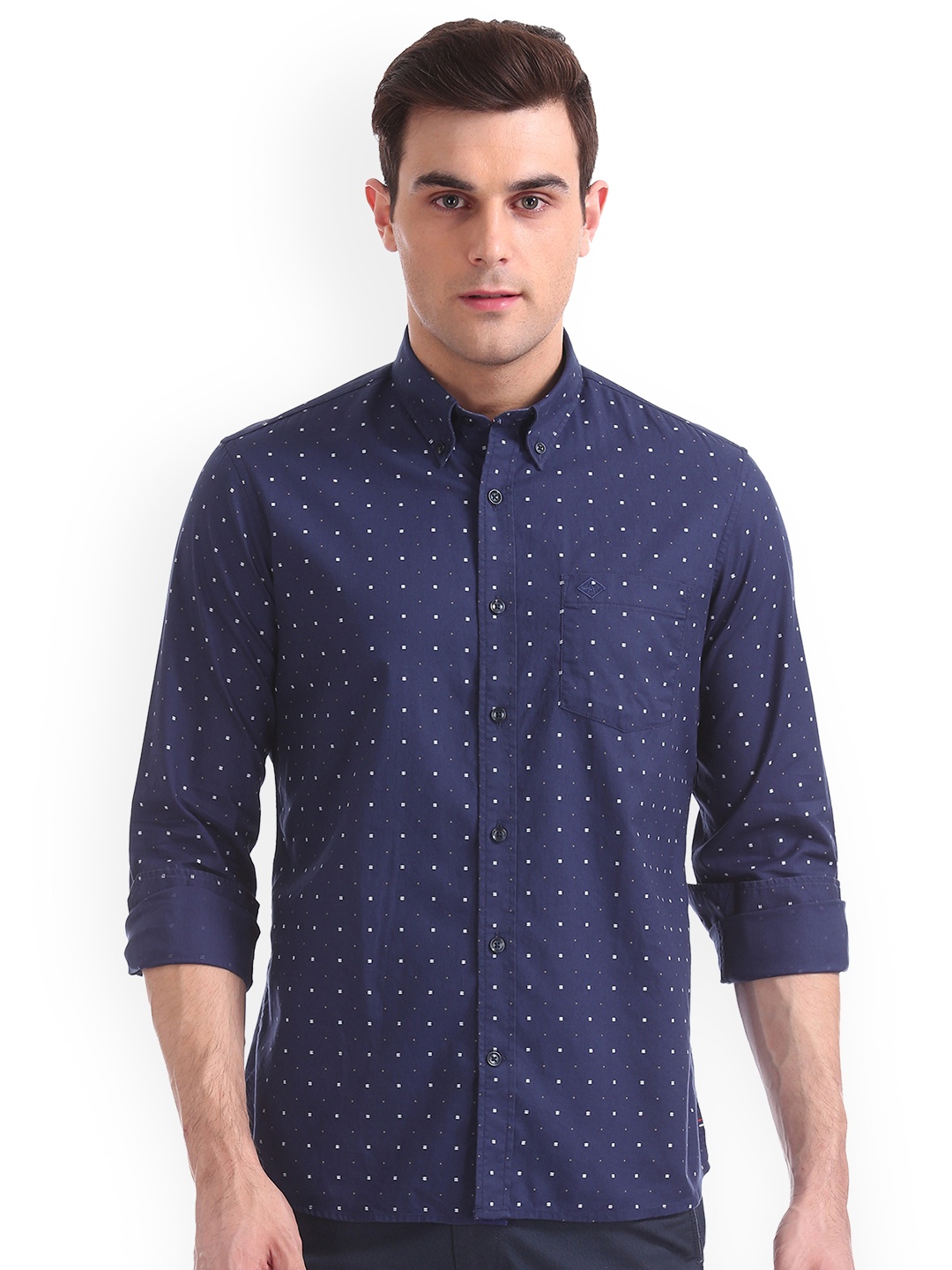 

Arrow Sport Men Navy Blue Slim Fit Printed Casual Shirt