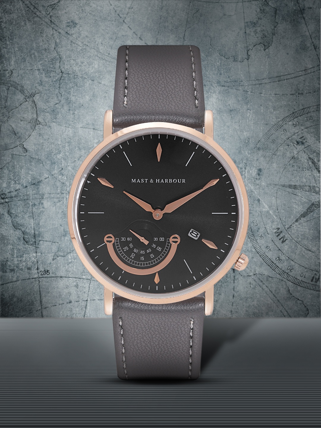 

Mast & Harbour Unisex Black Analogue Watch MFB-PN-LB-80432