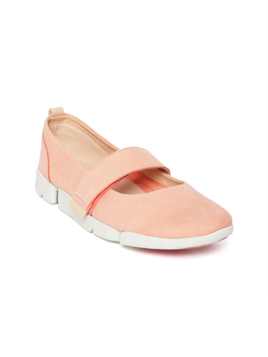 

Clarks Women Pink Solid Leather Ballerinas