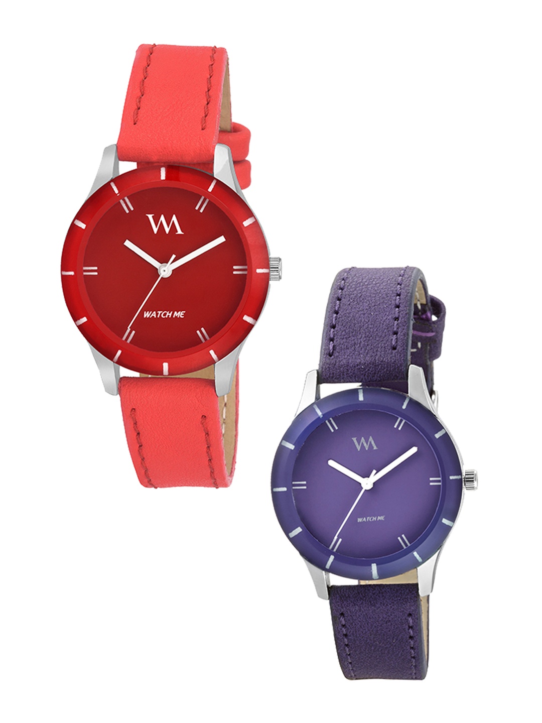 

WM Women Set Of 2 Analogue Watches wmal-211-241aeonssrp, Red