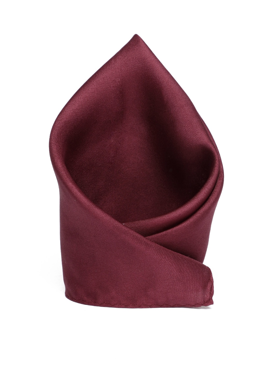 

Louis Philippe Men Maroon Solid Silk Pocket Square