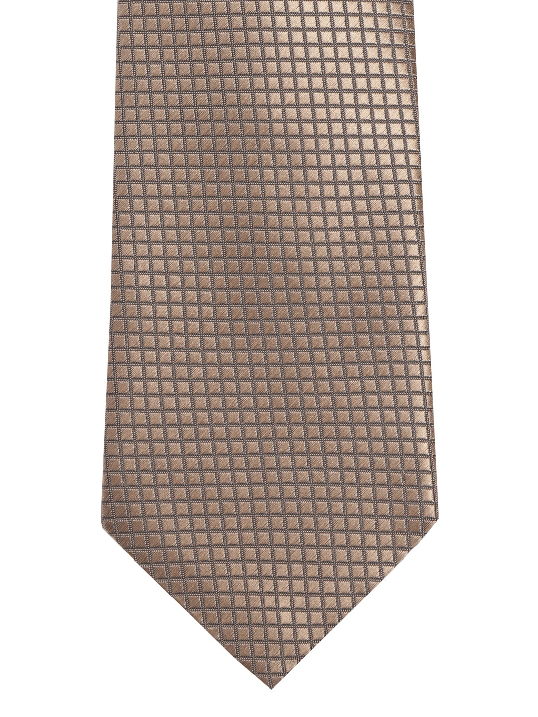 

Louis Philippe Bronze-Toned Checked Broad Tie