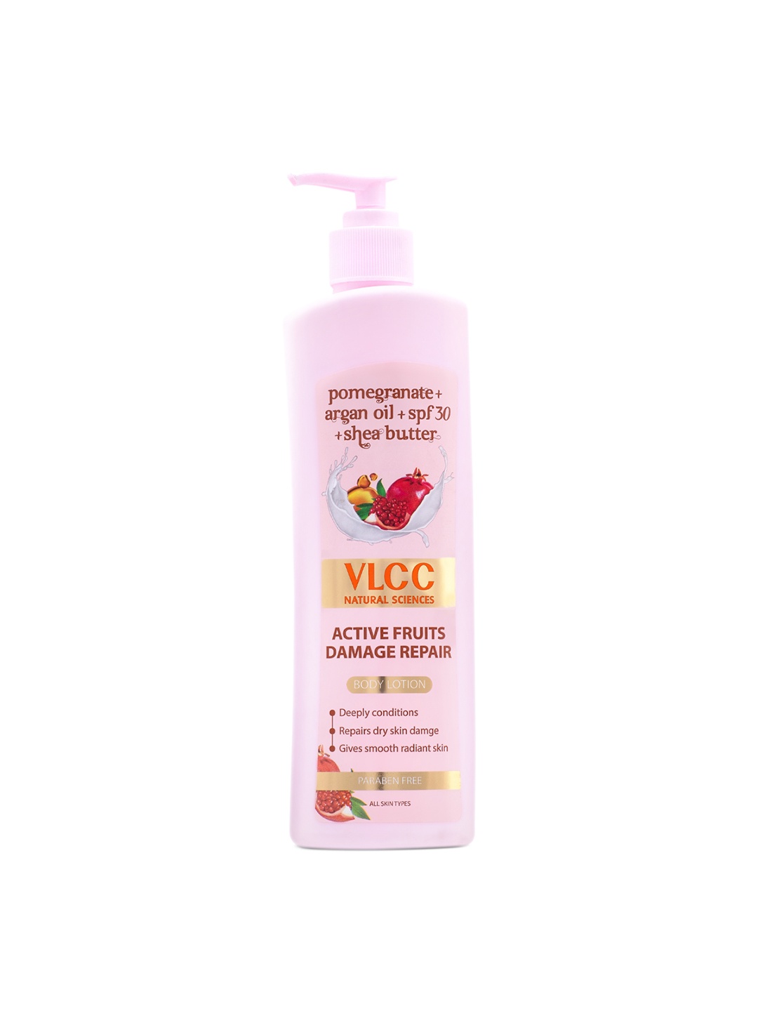 

VLCC Active Fruits Damage Repair Body Lotion SPF 30 PA+++ - 400 ml, Pink