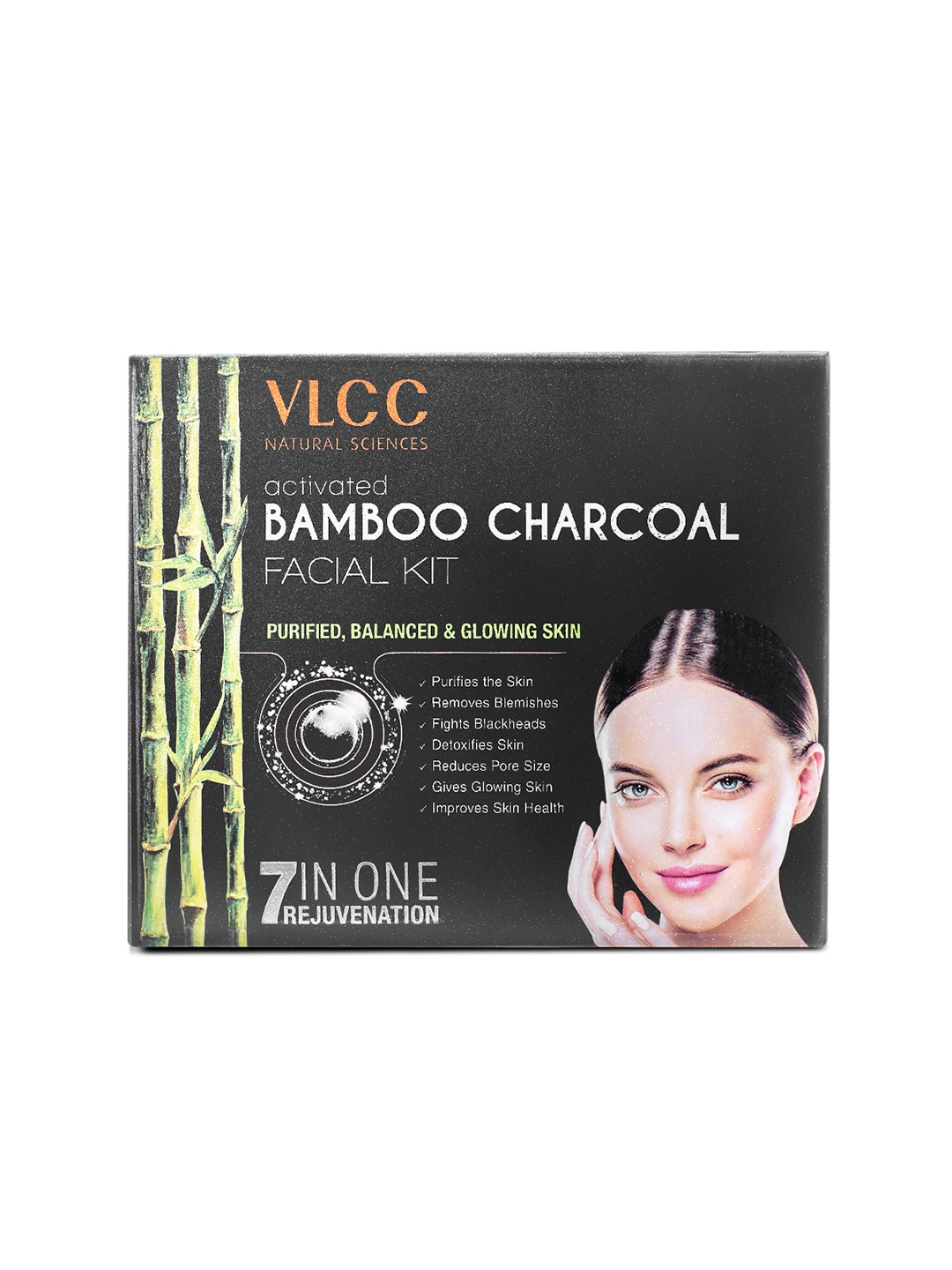 

VLCC Women Activated Bamboo Charcoal Facial Kit 60 g, Black