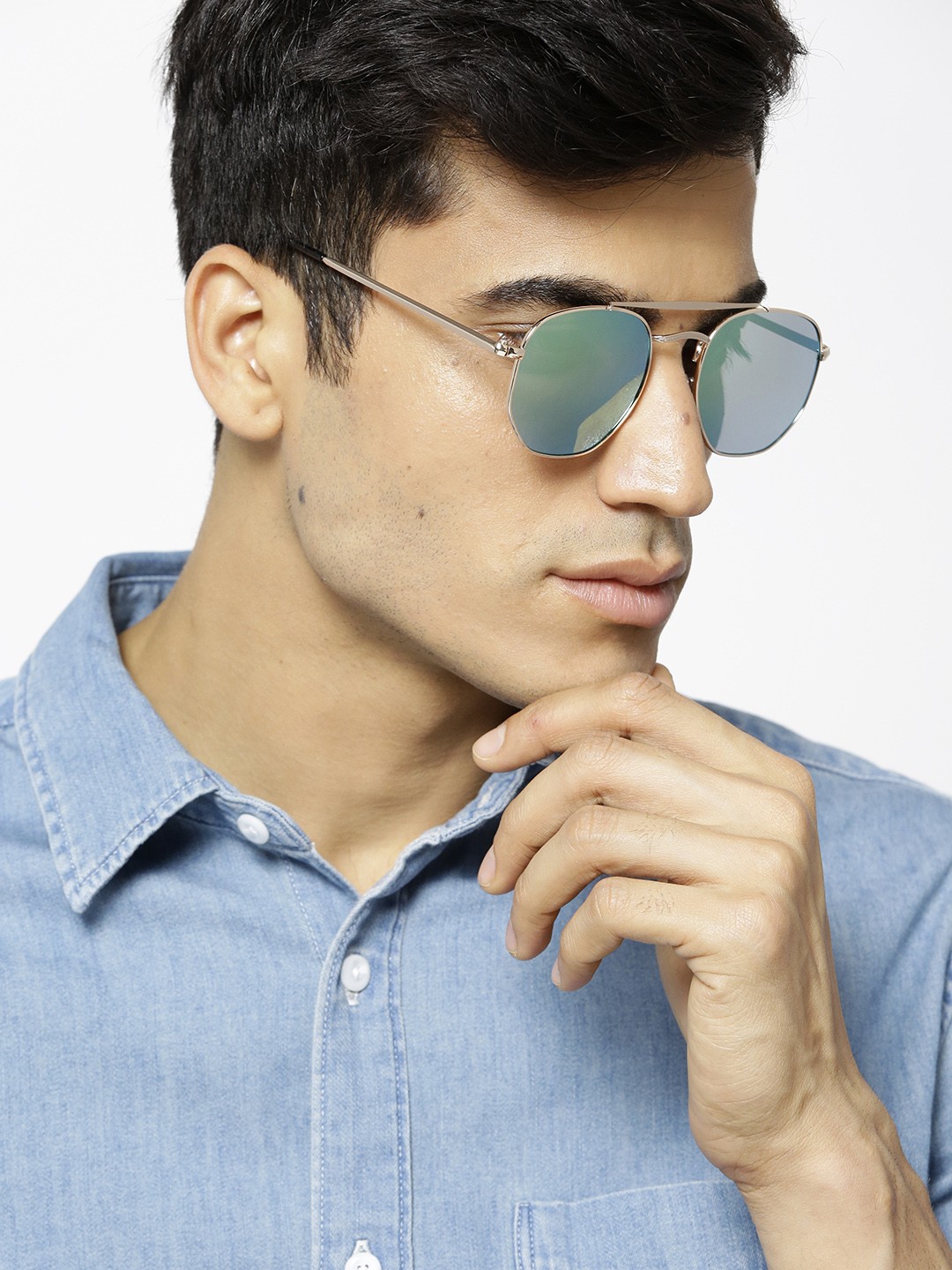 

Roadster Men Mirrored Oval Sunglasses MFB-PN-PS-T9995, Blue