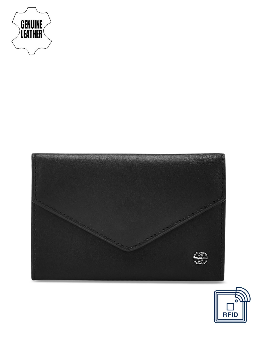 

Eske Unisex Black Solid Card Holder