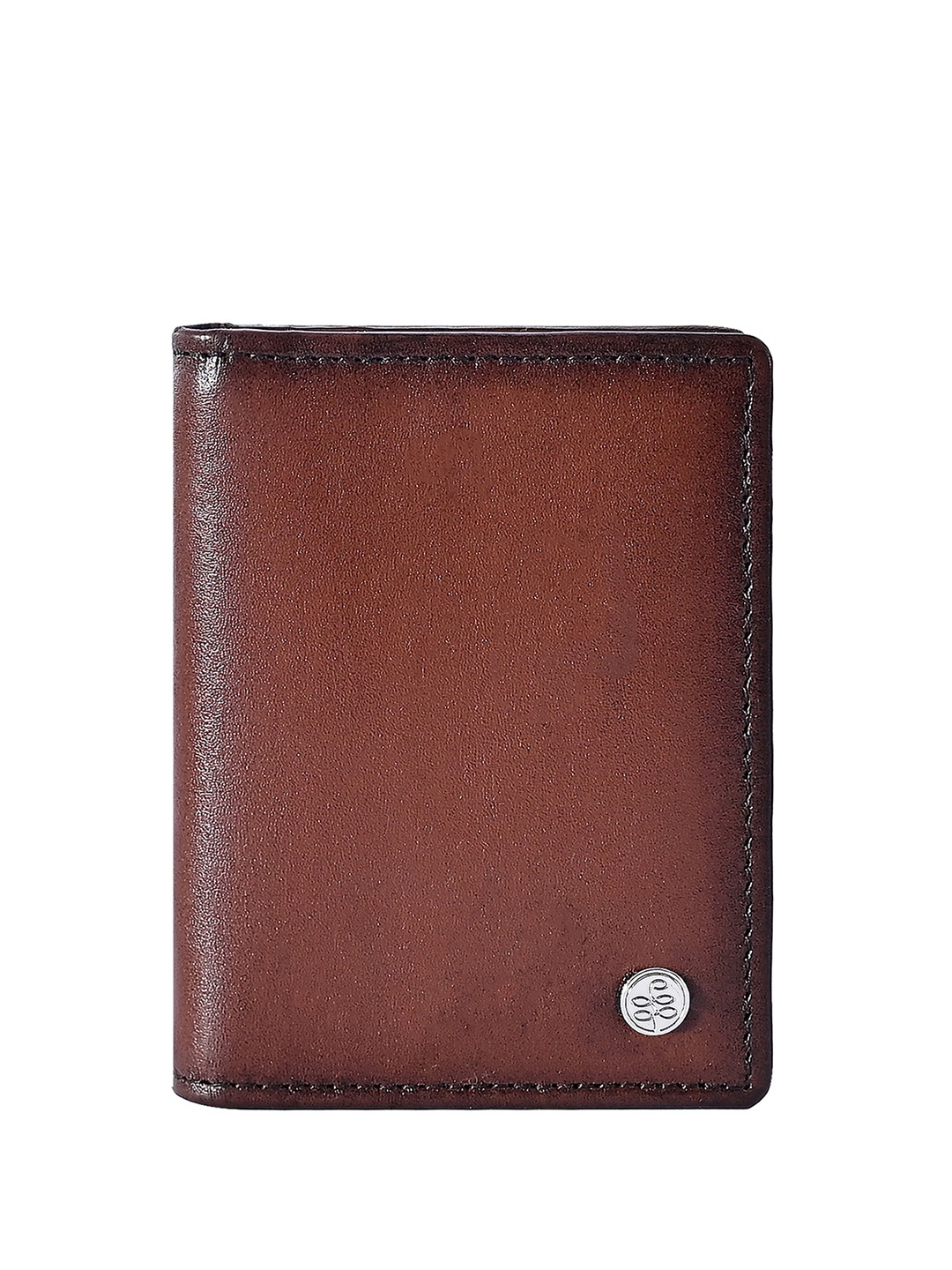 

Eske Unisex Brown Solid Leather Card Holder