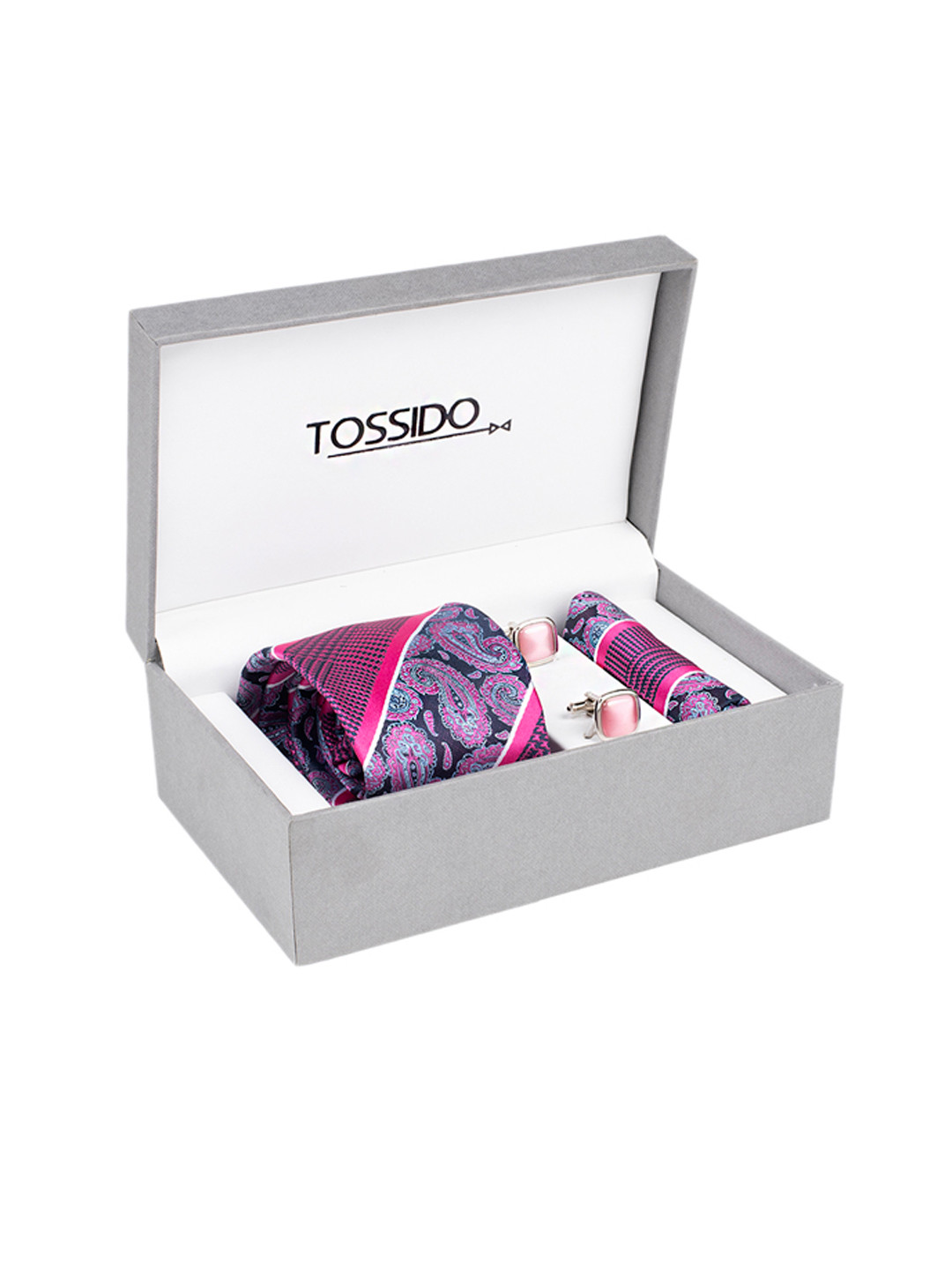 

Tossido Men Pink, Purple & Silver-Toned Accessory Gift Set