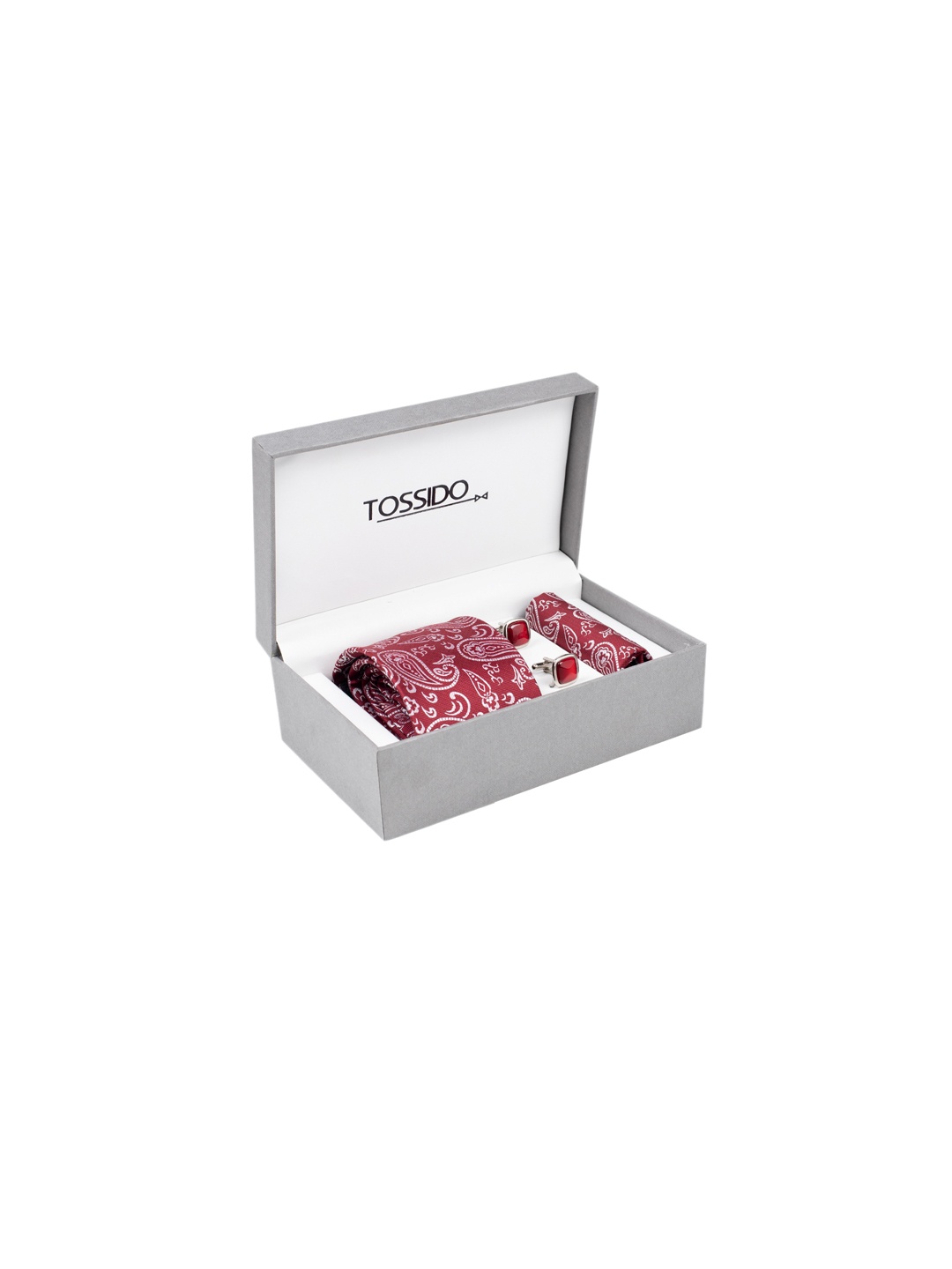 

Tossido Men Maroon & Silver-Toned Accessory Gift Set