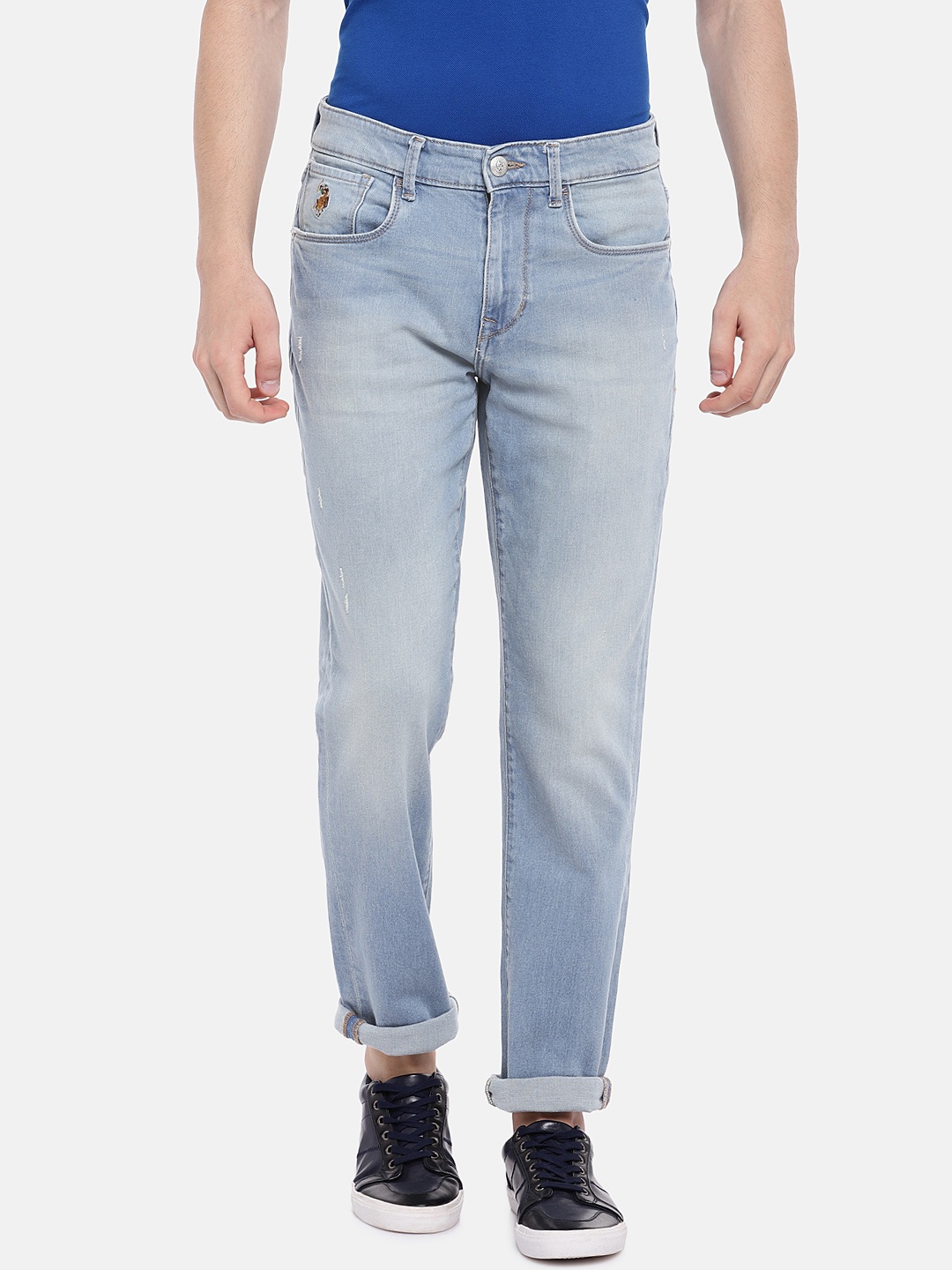 

U.S. Polo Assn. Denim Co. Men Blue Slim Fit Mid-Rise Clean Look Stretchable Jeans
