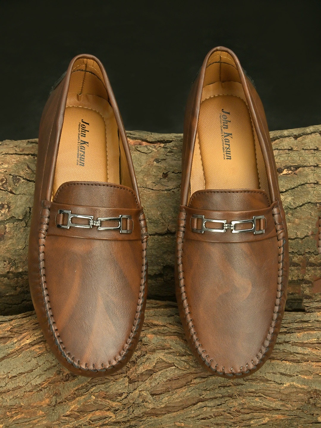 

John Karsun Men Brown Loafers