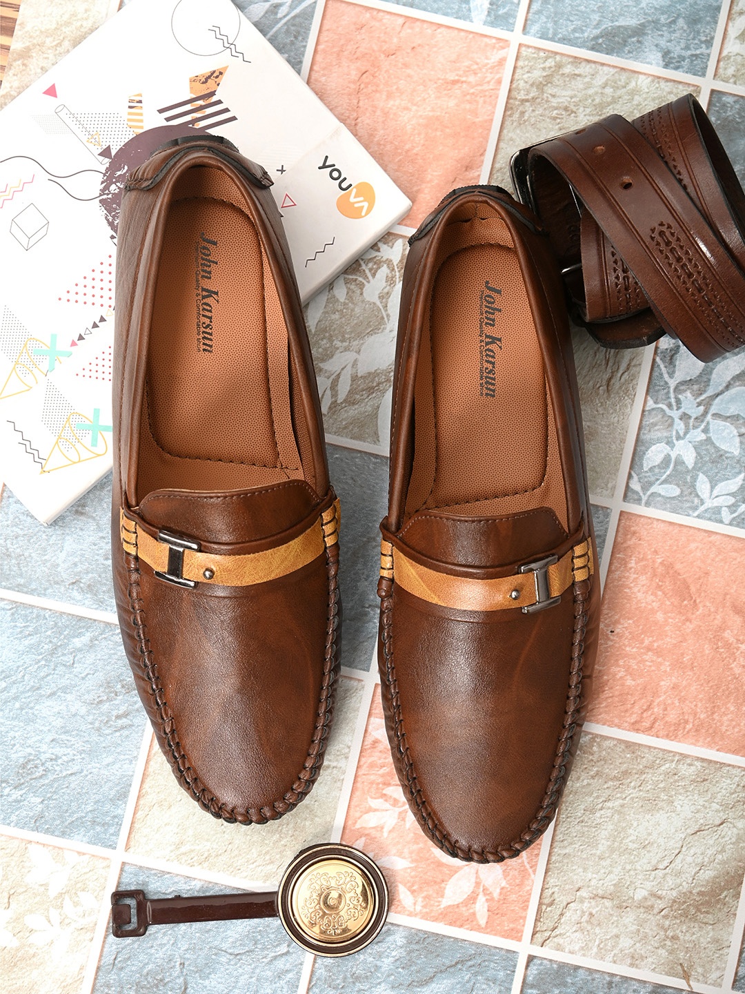 

John Karsun Men Brown Loafers