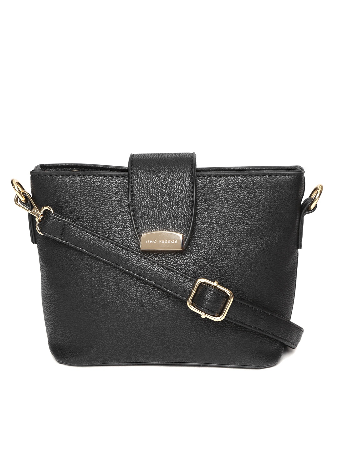 

Lino Perros Black Solid Sling Bag
