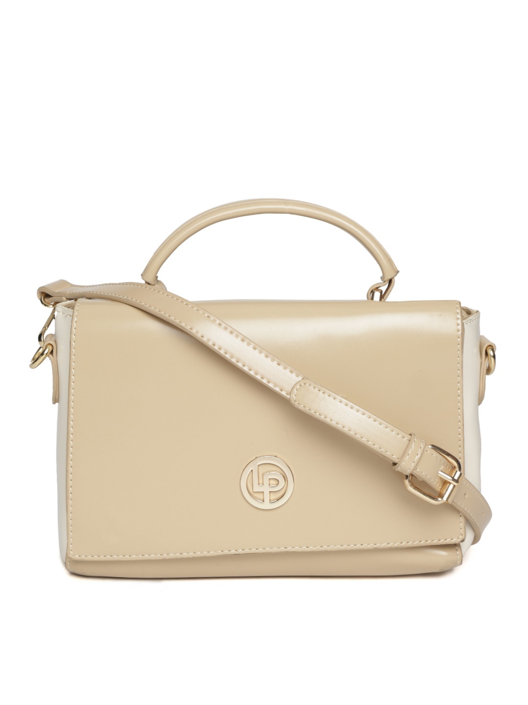 

Lino Perros Beige Solid Satchel Bag