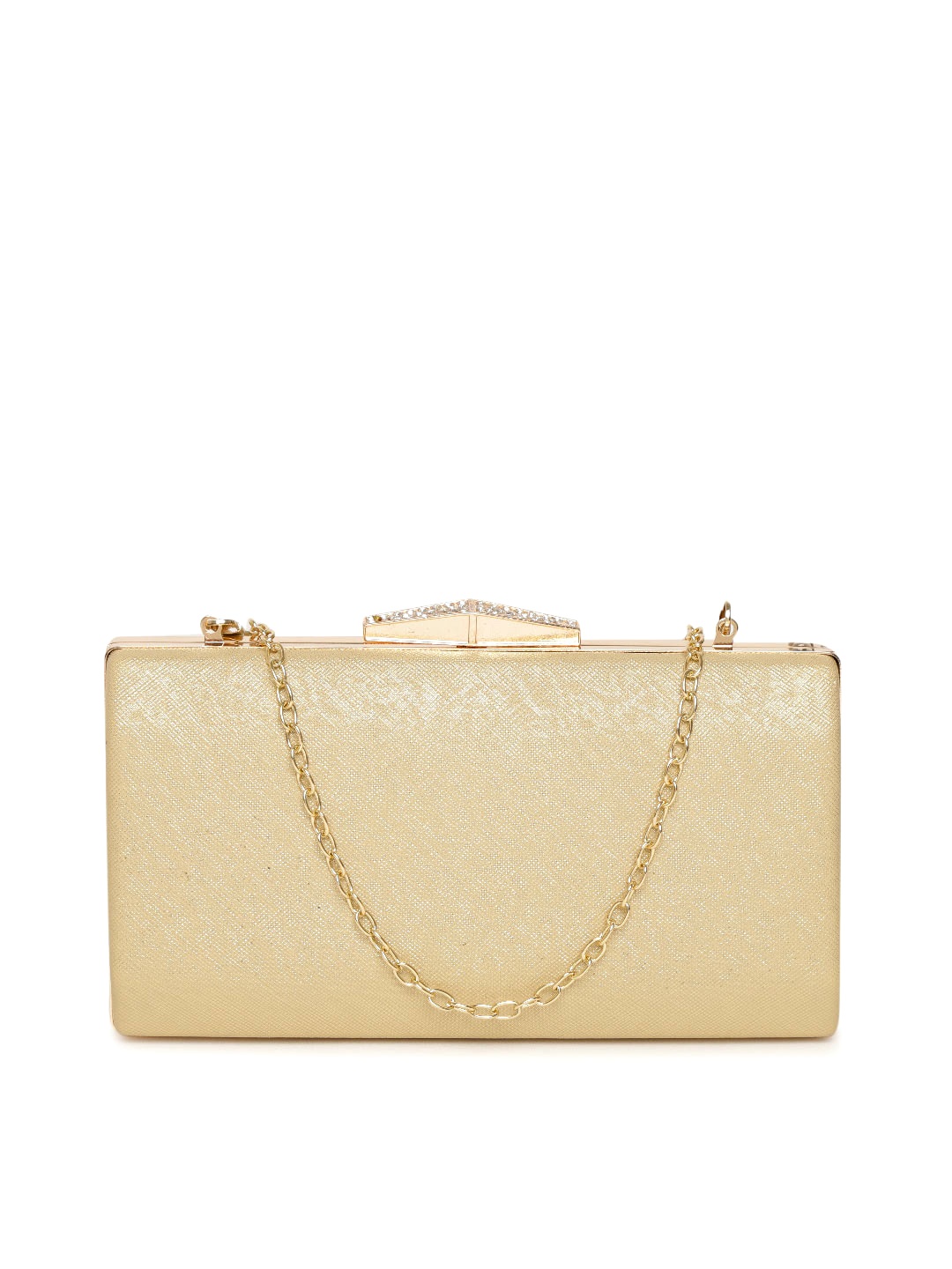 

Lino Perros Gold-Toned Solid Box Clutch