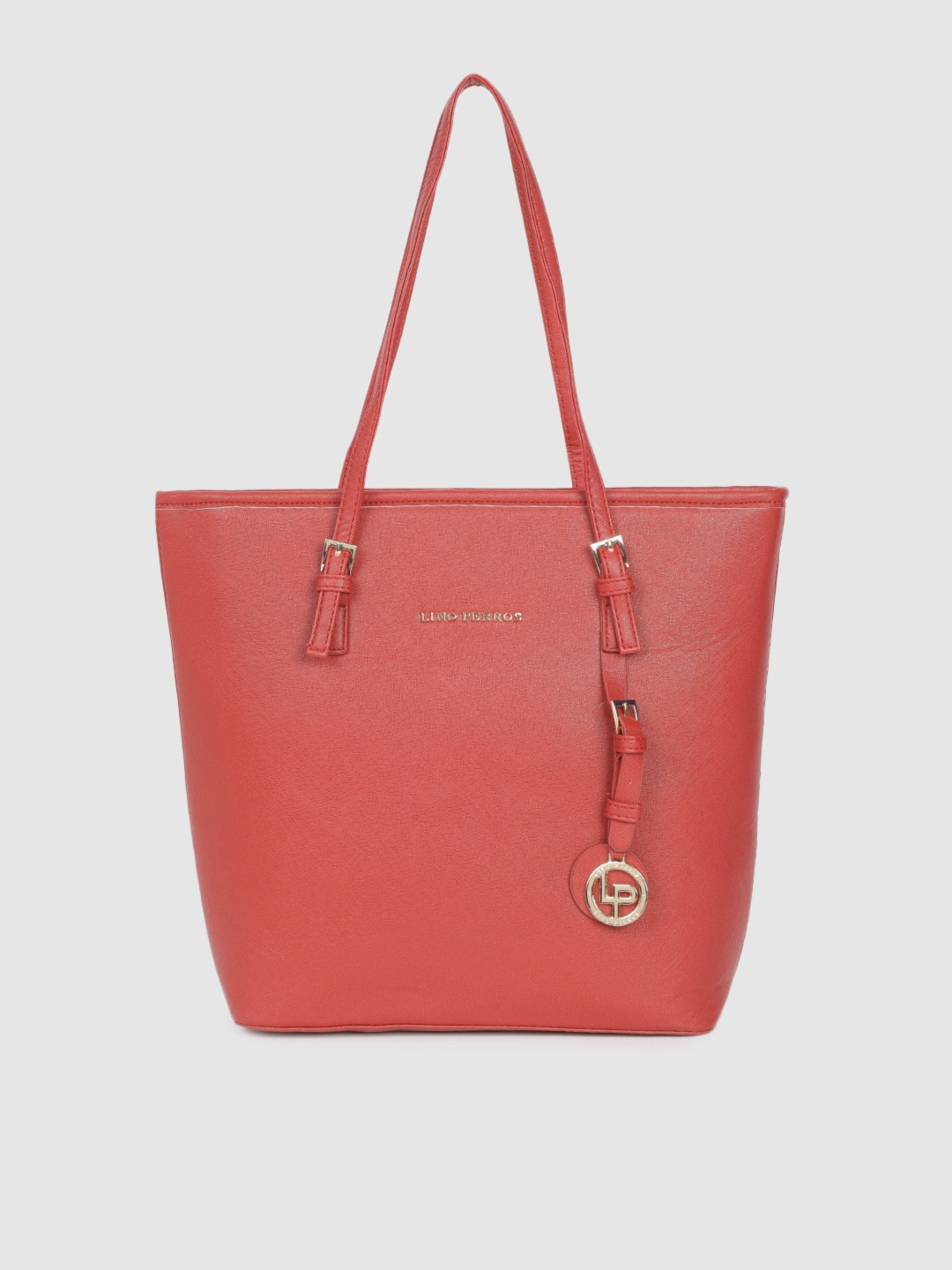 

Lino Perros Coral Red Solid Shoulder Bag