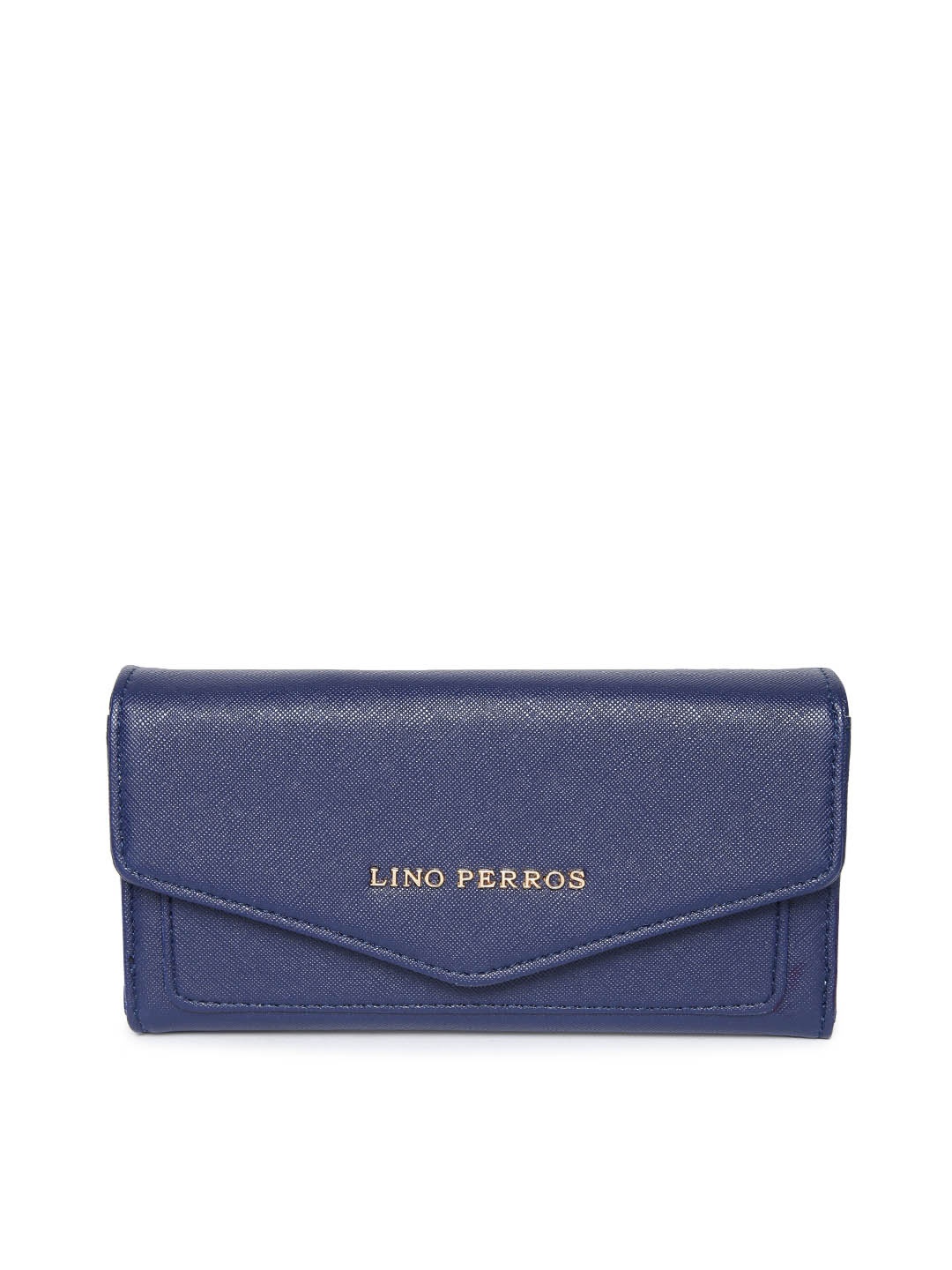 

Lino Perros Women Blue Solid Three Fold Wallet