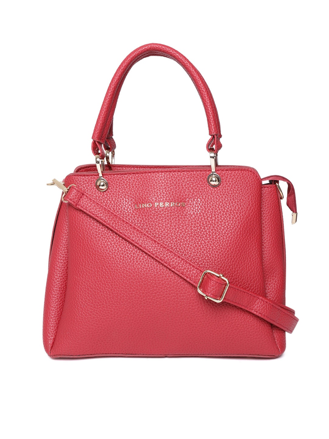 

Lino Perros Red Solid Handheld Bag