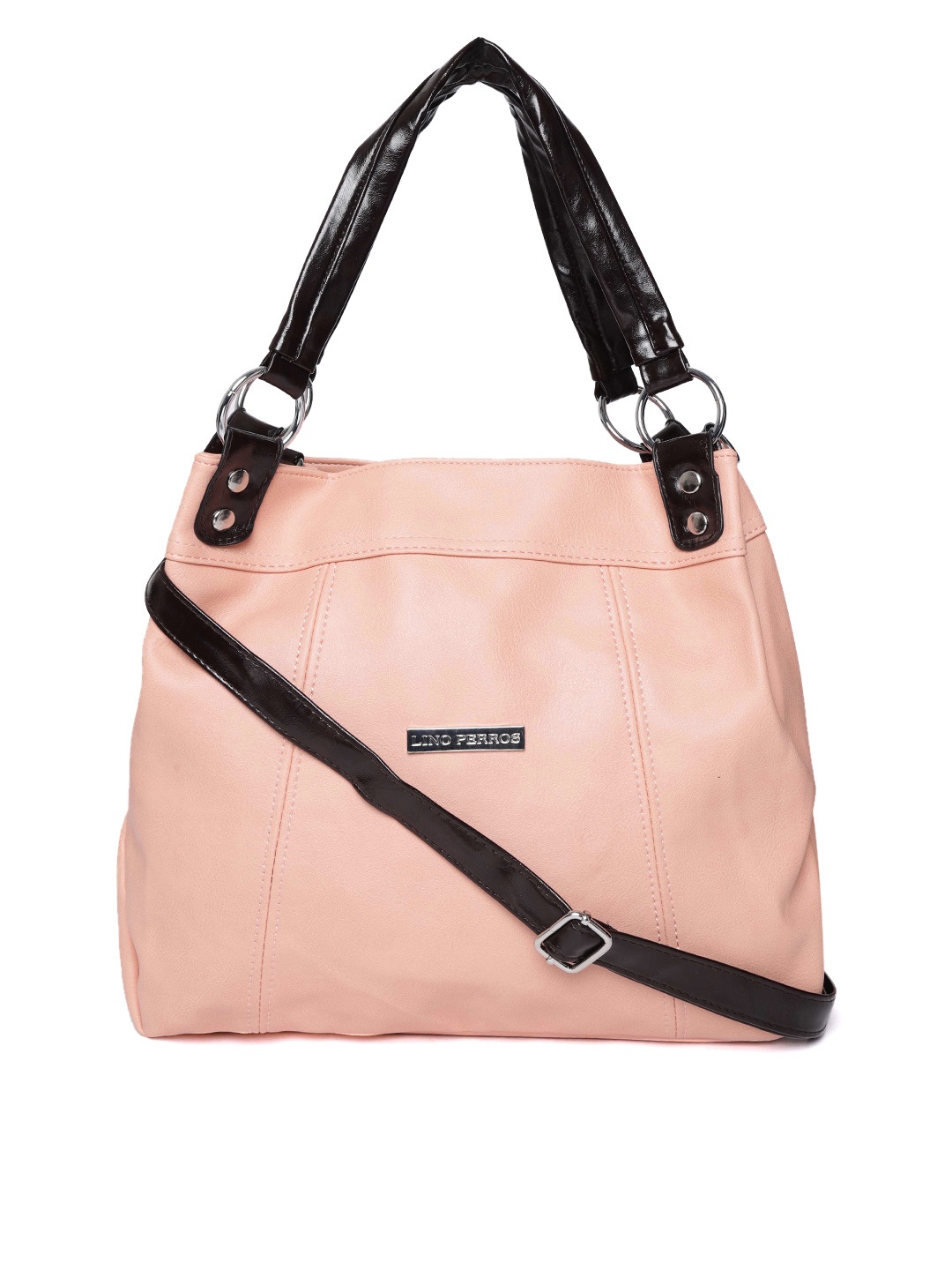 

Lino Perros Pink Solid Shoulder Bag with Detachable Sling Strap