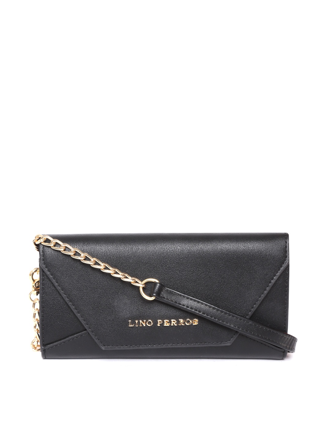 

Lino Perros Women Black Solid Two Fold Wallet