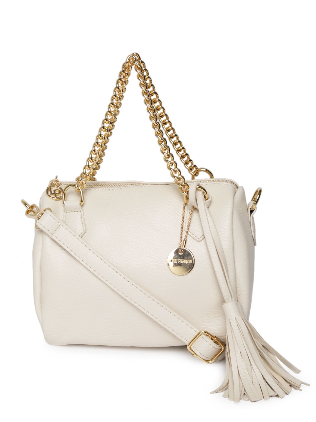 

Lino Perros Beige Solid Handheld Bag
