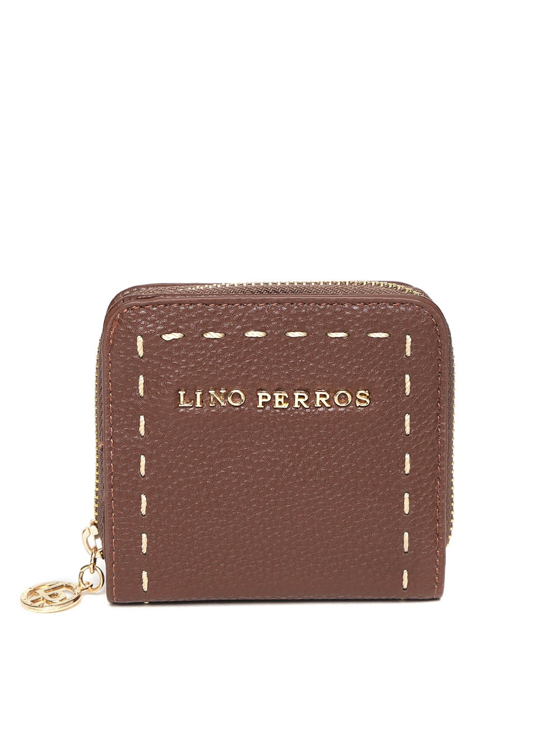 

Lino Perros Women Brown Solid Zip Around Wallet