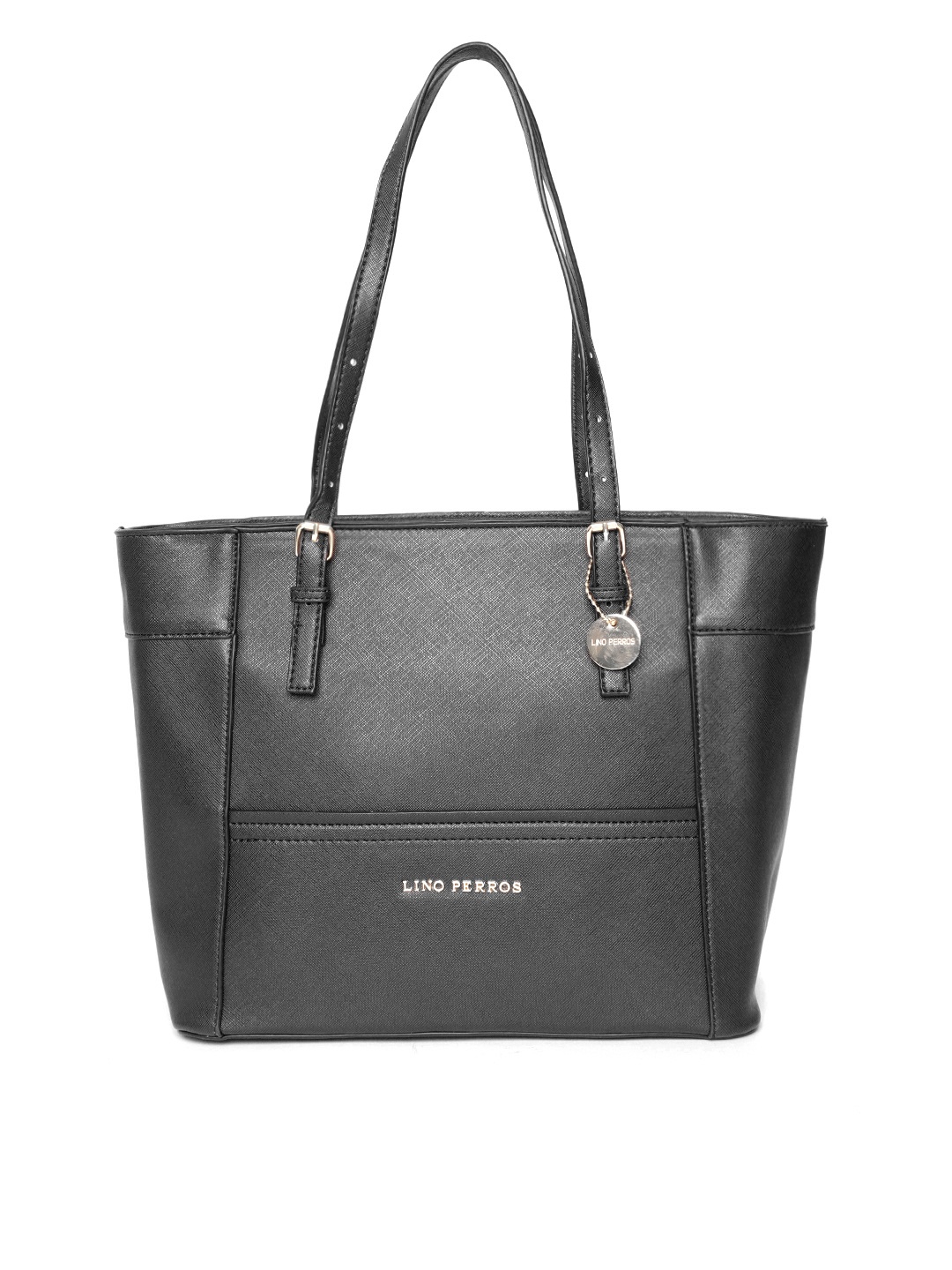 

Lino Perros Black Solid Shoulder Bag