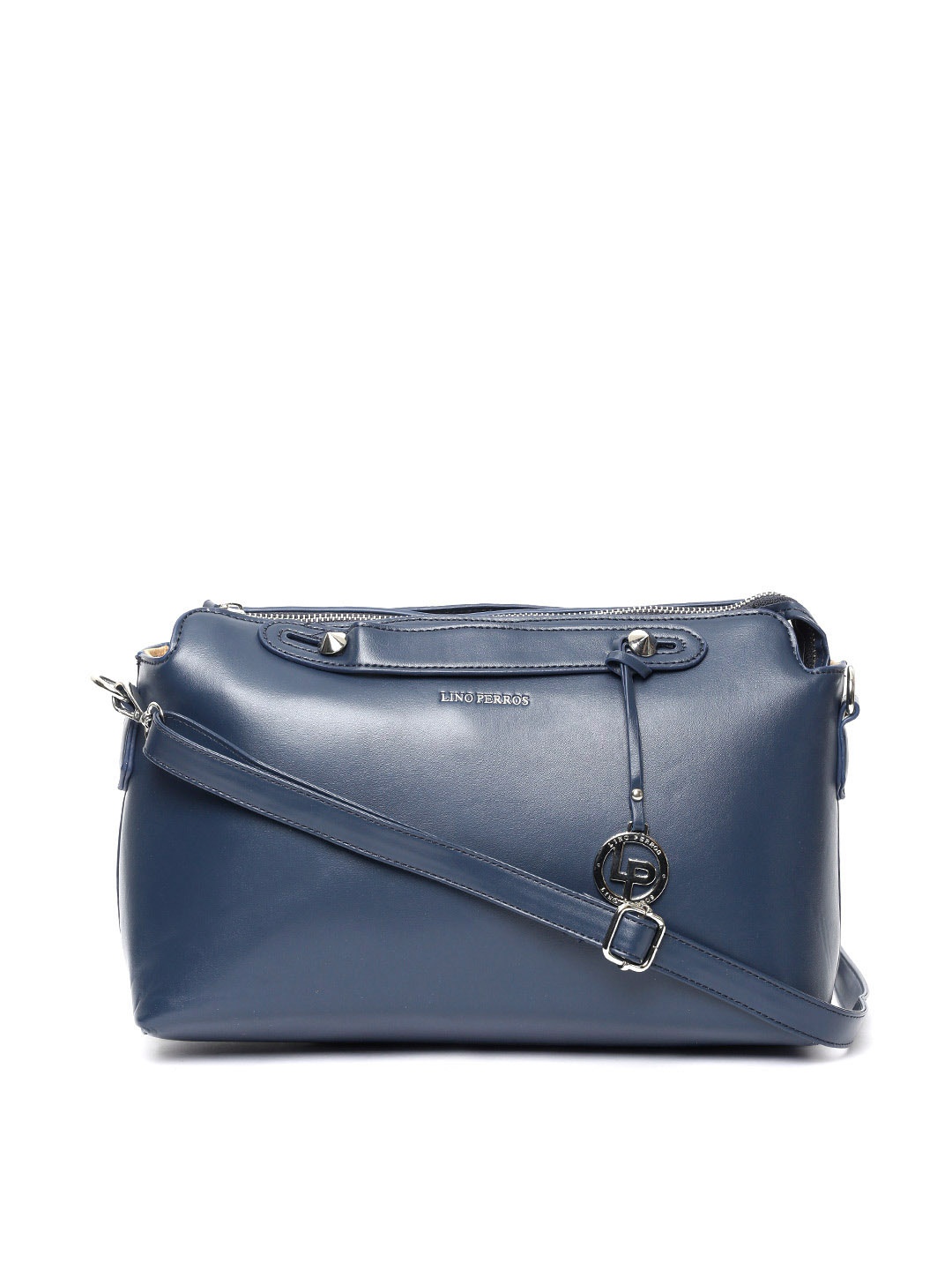 

Lino Perros Blue Solid Handheld Bag