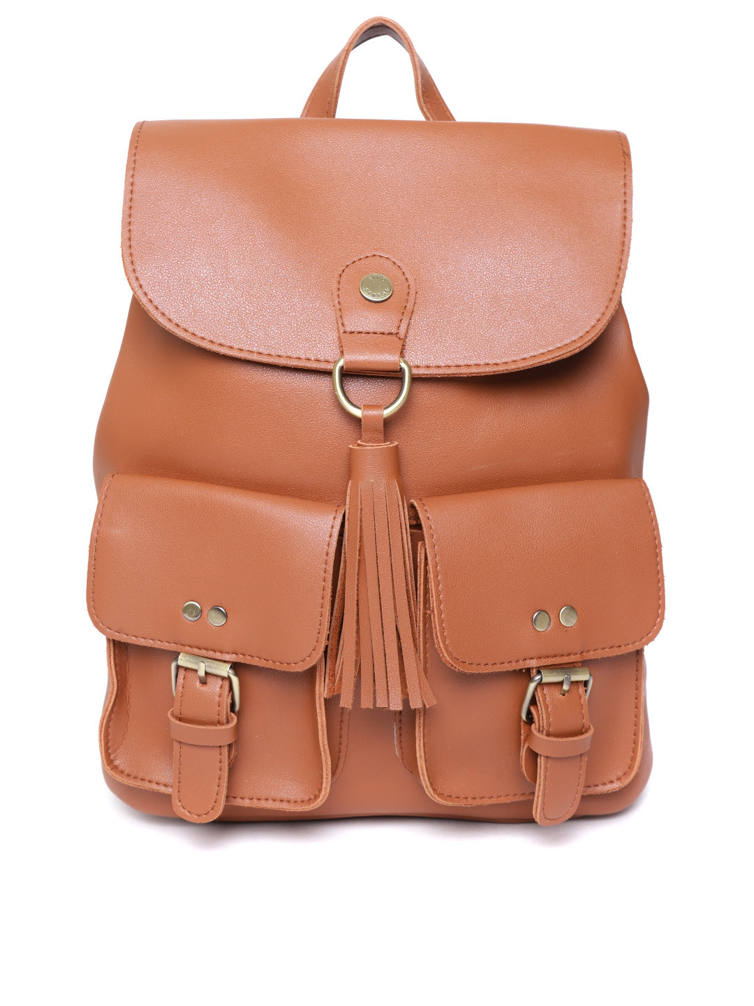 

Lino Perros Women Brown Solid Backpack