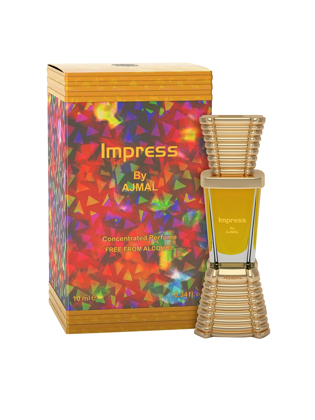 

Ajmal Impress Men Attar Concentrated Perfume 10 ml, Gold