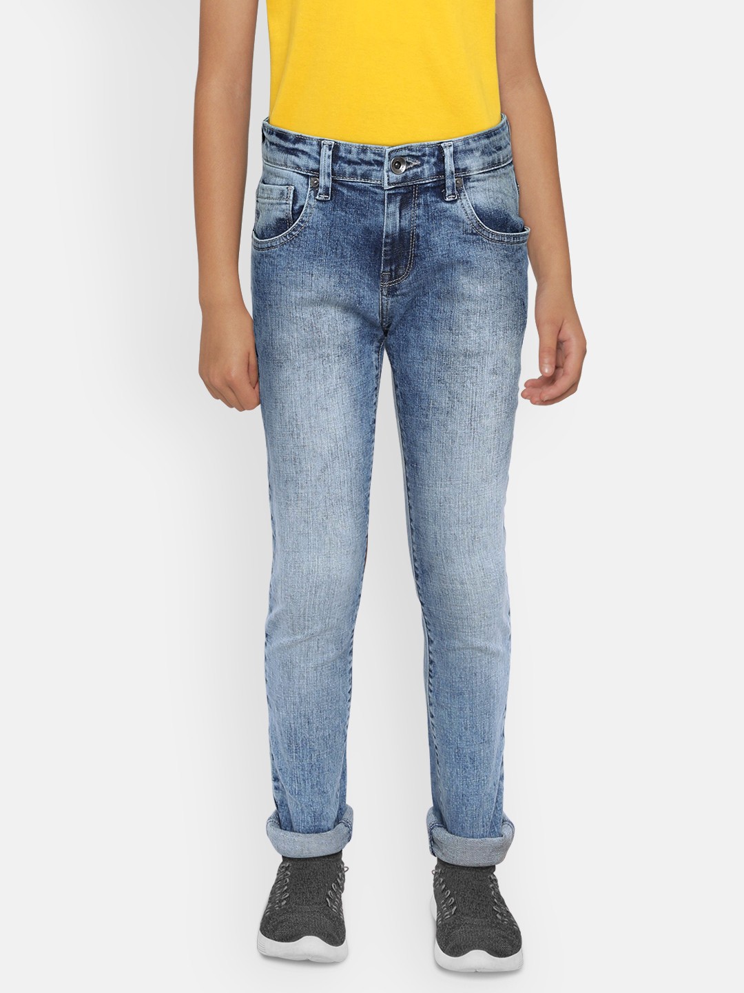 

Pepe Jeans Boys Blue Slim Fit Mid-Rise Clean Look Stretchable Jeans