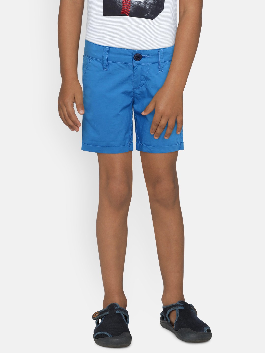 

Pepe Jeans Boys Blue Solid Regular Fit Regular Shorts