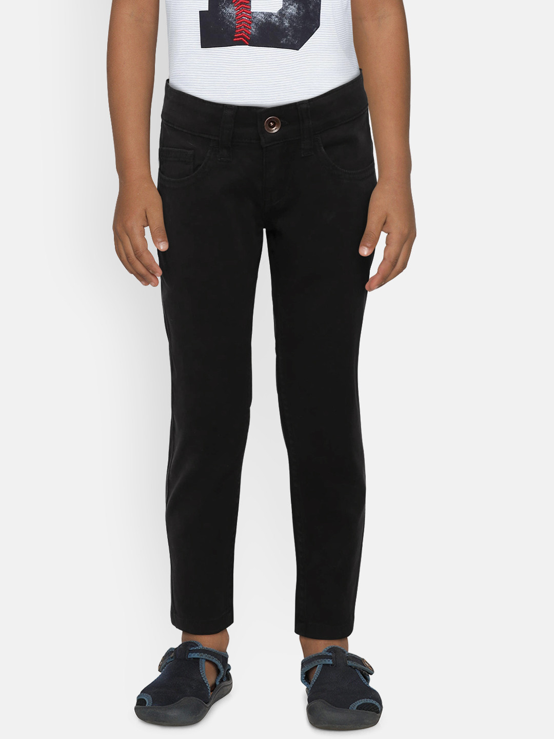 

Pepe Jeans Boys Black Regular Fit Mid-Rise Clean Look Jeans