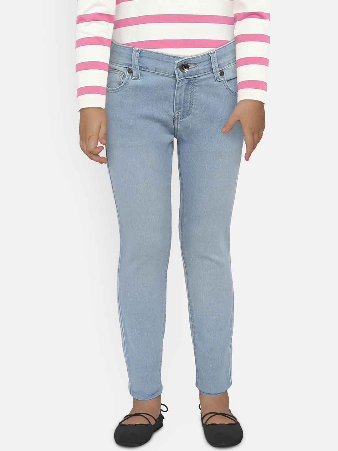 

Pepe Jeans Girls Blue Mid-Rise Clean Look Jeans