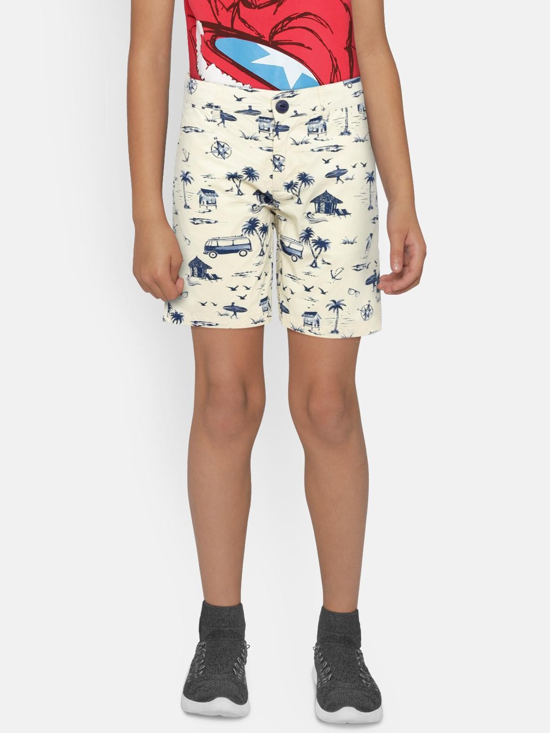 

Pepe Jeans Boys Beige Printed Regular Fit Regular Shorts