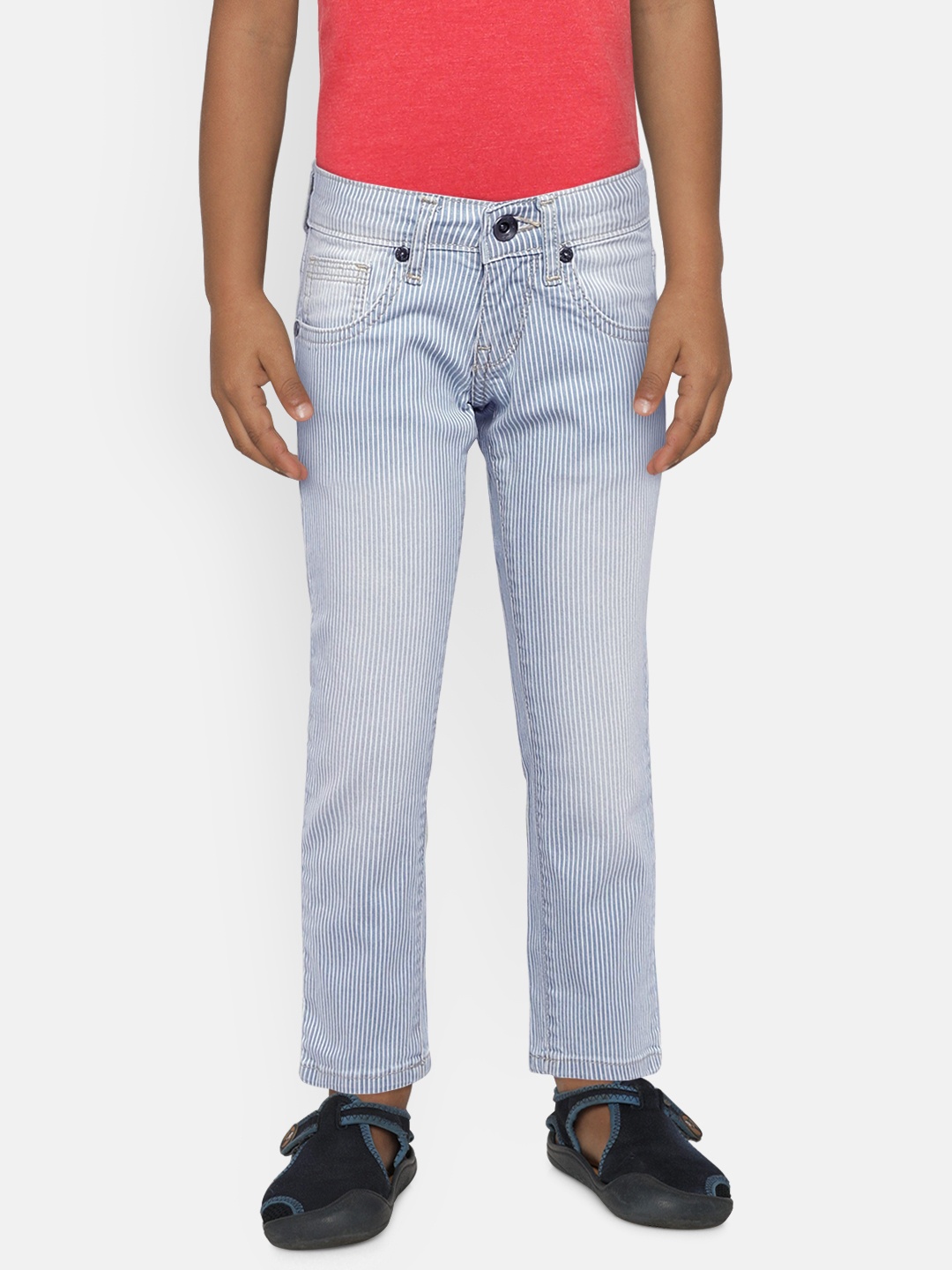 

Pepe Jeans Boys Blue Mid-Rise Clean Look Jeans