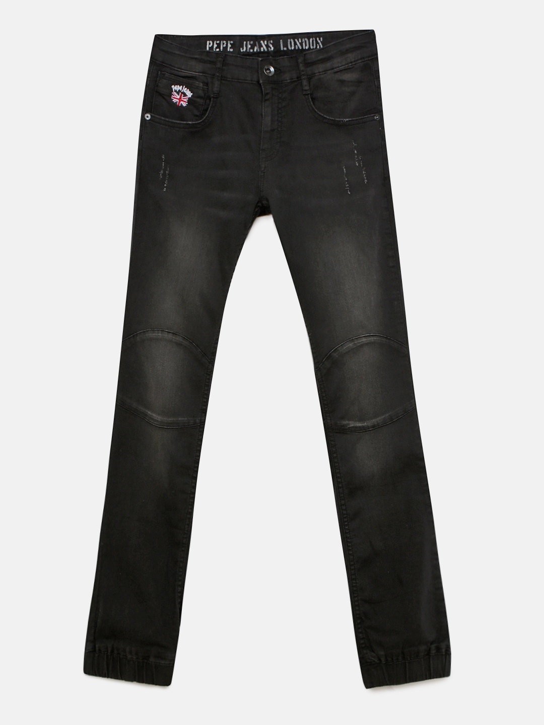 

Pepe Jeans Boys Black Slim Fit PARKAR Low Distress Jeans