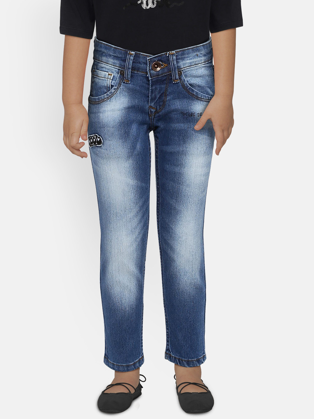 

Pepe Jeans Boys Navy Blue Mid-Rise Clean Look Stretchable Jeans
