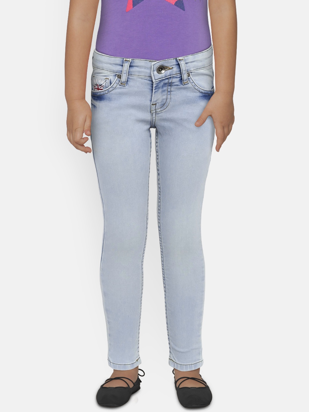 

Pepe Jeans Girls Blue Skinny Fit Mid-Rise Clean Look Stretchable Jeans