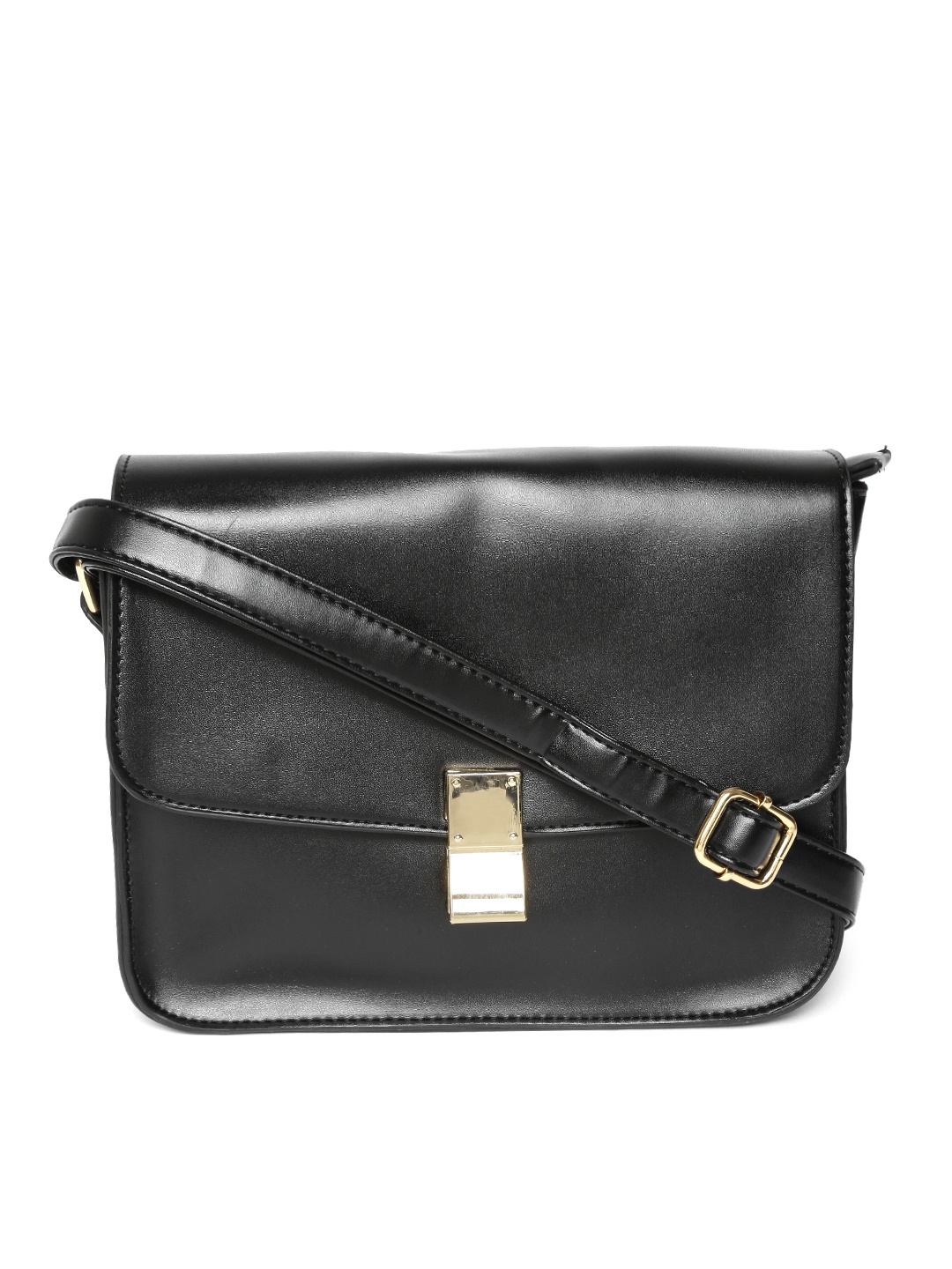 

Lino Perros Black Solid Sling Bag