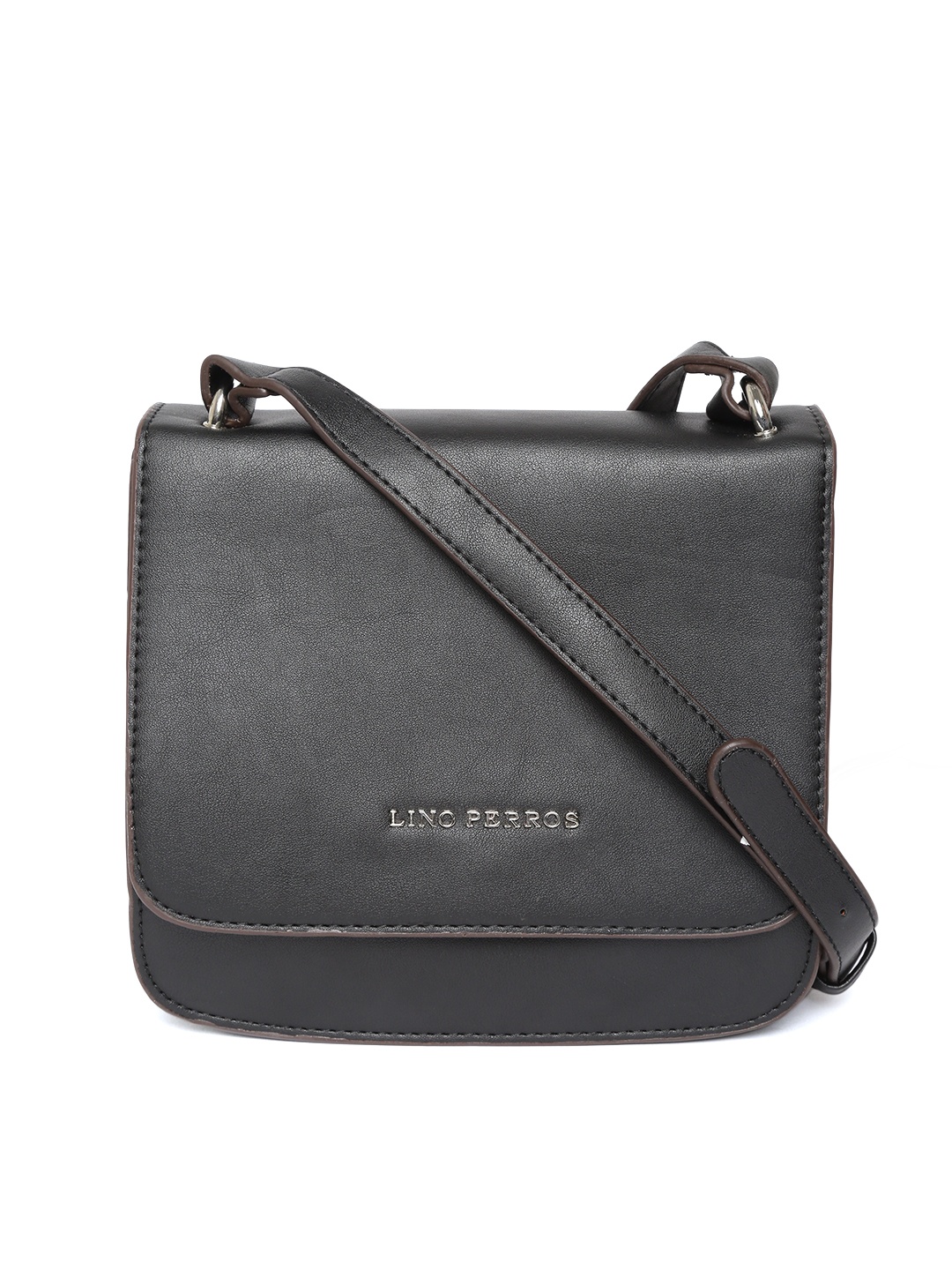 

Lino Perros Black Solid Sling Bag