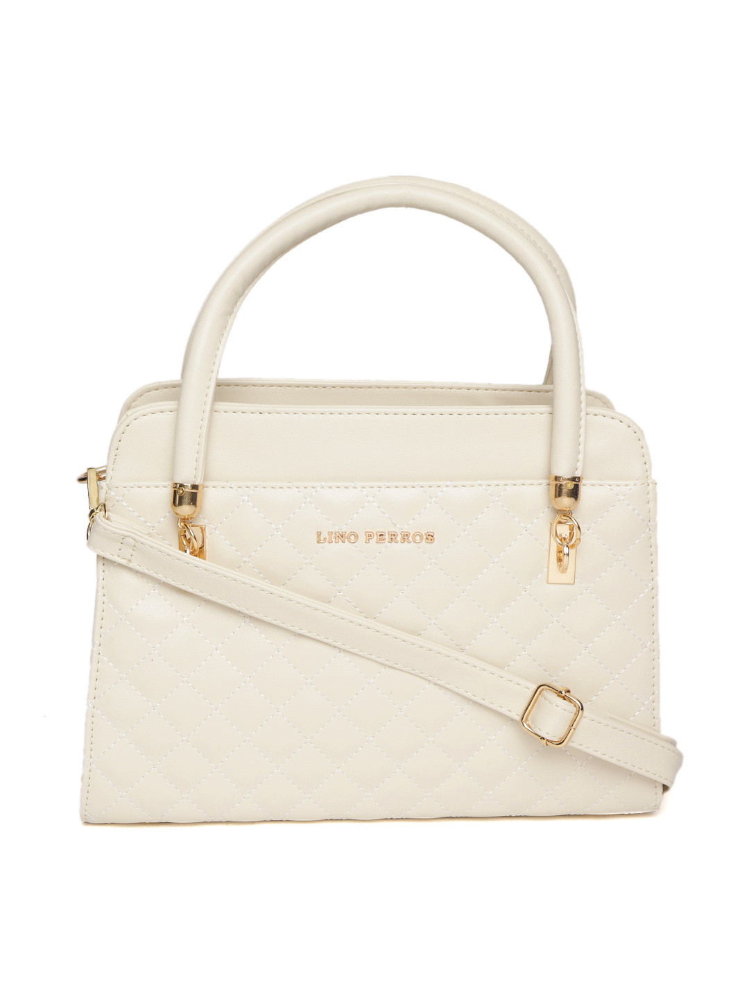 Lino Perros Off-White Quilted Handheld Bag