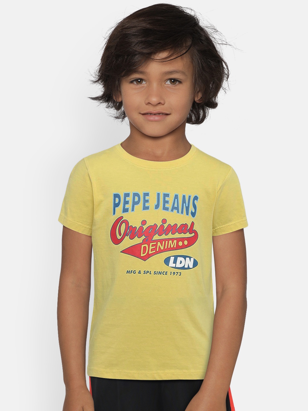 

Pepe Jeans Boys Yellow Printed T-shirt