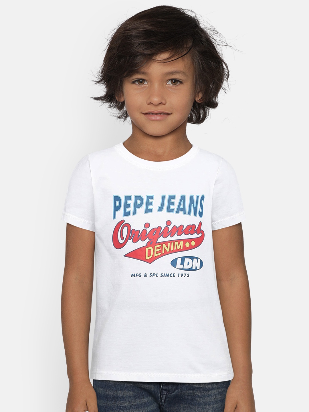 

Pepe Jeans Boys White Printed Round Neck T-shirt